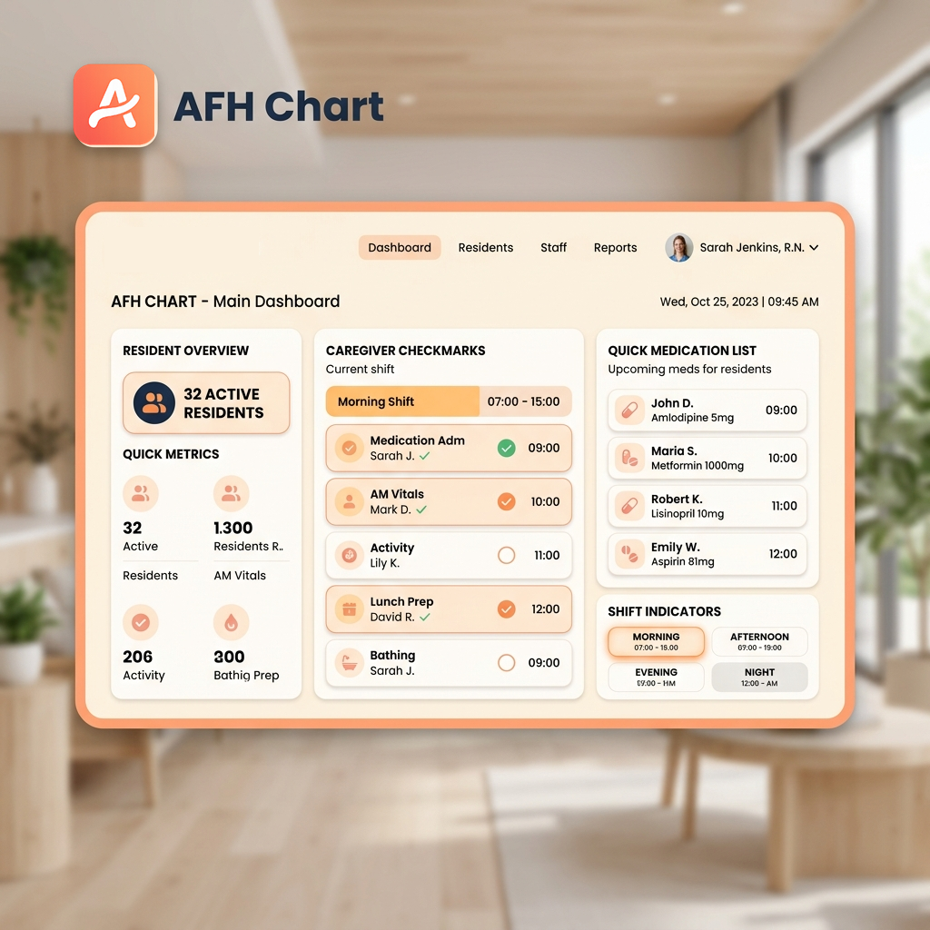 AFH Chart Dashboard Screen